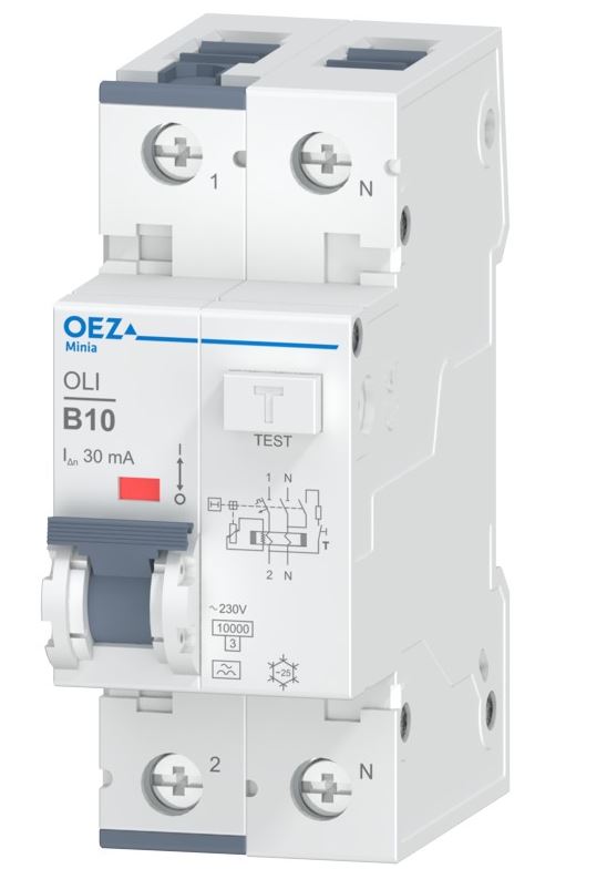 Chránič proudový s jištěním OEZ OLI-10B-1N-030A