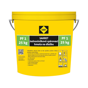 Spárovací hmota Sakret PF 1 šedá, 25 kg/bal