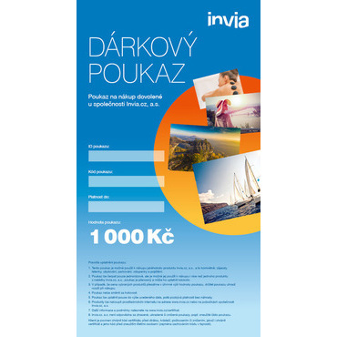 Dárkový poukaz INVIA v hodnotě 1 000 Kč