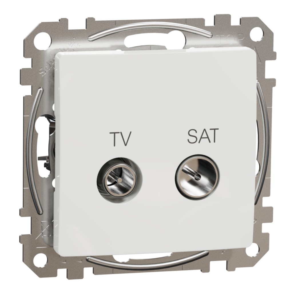 Zásuvka anténní koncová Schneider Sedna Design TV/SAT 4 dB bílá