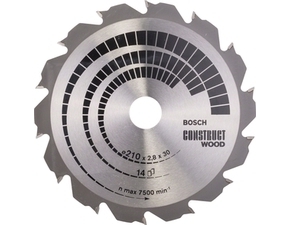Kotouč pilový Bosch Construct Wood 210×30×2,8 mm 14 z.