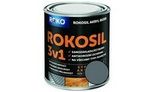 Barva samozákladující Rokosil akryl 3v1 RK 300 šedá stř. 0,6 l