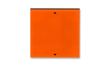 Kryt spínače žaluziového s krátkocestným ovladačem Levit oranžová / kouřová černá