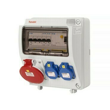 Kombinace zásuvková Famatel 2× 230 V 1× 400 V