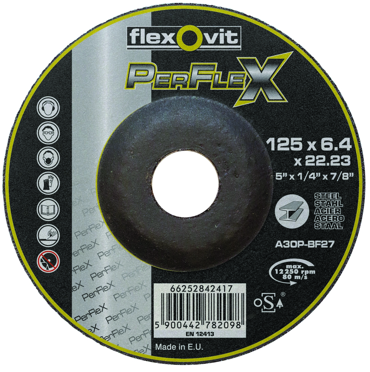 Kotouč brusný Flexovit PerFlex A30P-BF27 125×22,23 mm
