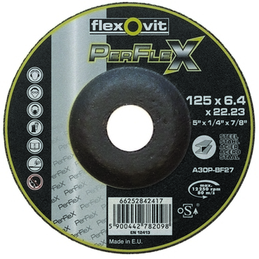 Kotouč brusný Flexovit PerFlex A30P-BF27 125×22,23×6,4 mm