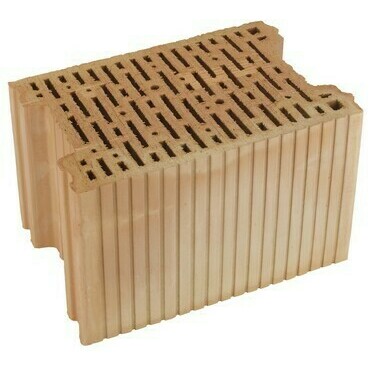 Akustická cihla HELUZ AKU 25 MK P15 s maltovou kapsou 375×250×238 mm