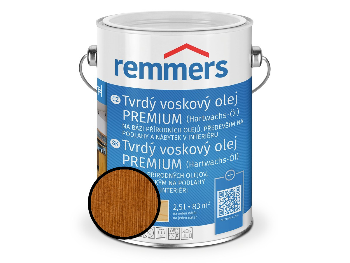 Olej tvrdý voskový Remmers Premium 1357 kastanie 0,75 l