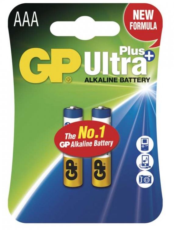 Baterie GP Ultra Plus Alkaline AAA 2 ks
