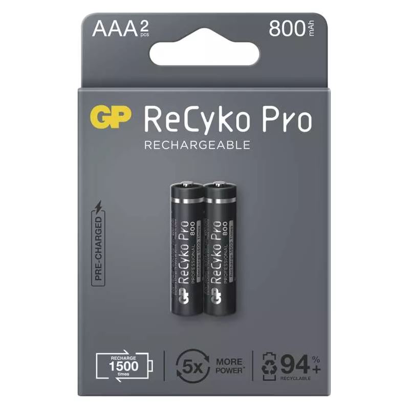Baterie nabíjecí GP ReCyko Pro AAA 800 mAh 2 ks