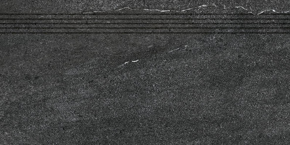 Schodovka Rako QUARZIT 30×60 cm černá DCPSE739