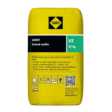 Lícová malta Sakret VZ, 30 kg/bal