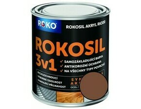 Barva samozákladující Rokosil akryl 3v1 RK 300 hnědá káv. 0,6 l