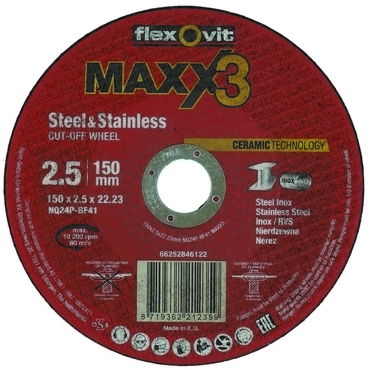 Kotouč řezný Flexovit Maxx3 NQ24P-T41 150×22,23×2,5 mm