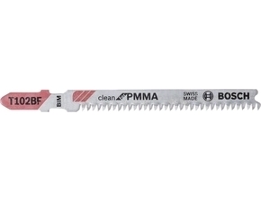 Plátek pilový Bosch T 102 BF Clean for PMMA 3 ks