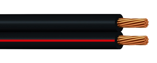 Kabel flexibilní CYH V03VH-H 2× 1,5 metráž černá, červená
