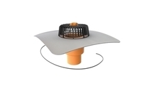 Elektricky vyhřívaná svislá střešní vpusť TOPWET s PVC límcem průměr 125 mm