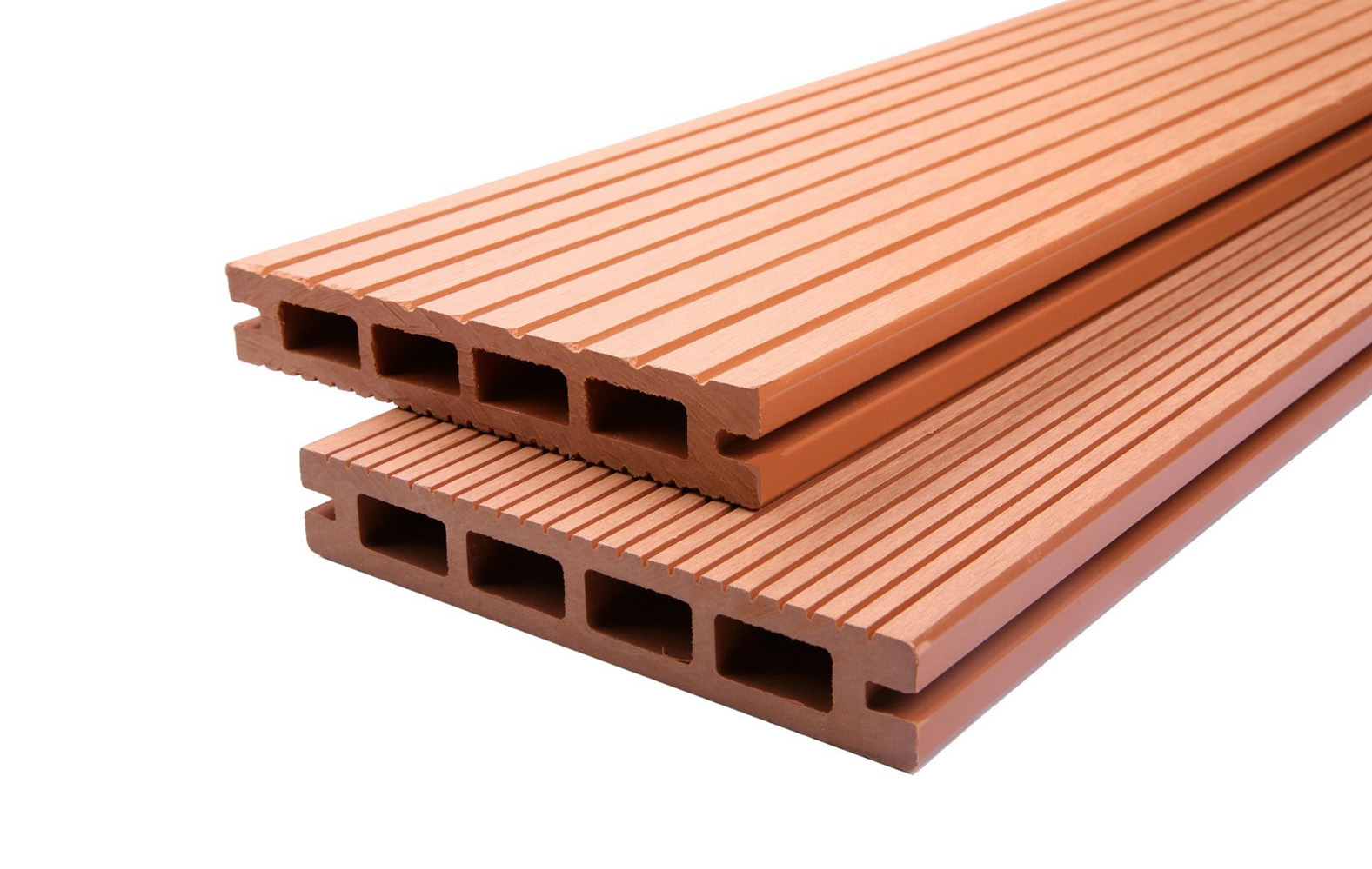 Prkno terasové dřevoplastové DŘEVOplus DUAL světlý dub 25×150×4000 mm