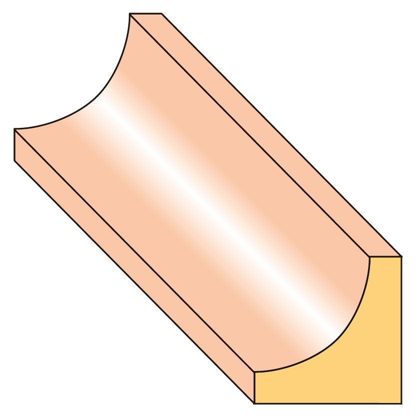 Lišta stropní S3 smrk nastavený 17×17×2000 mm, 25 ks/bal