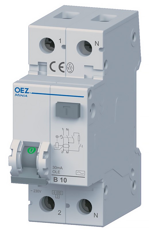 Chránič proudový s jištěním OEZ OLE-10B-1N-030AC