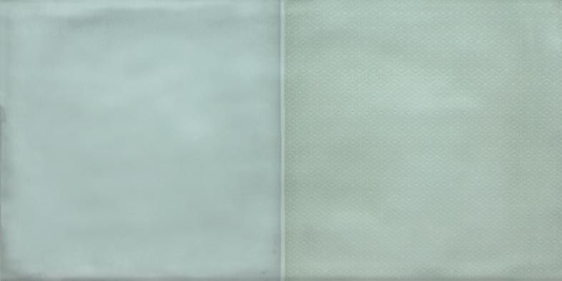 Obklad Rako Retro 20×40 cm tyrkysová (dekor 20×20) WARMB523