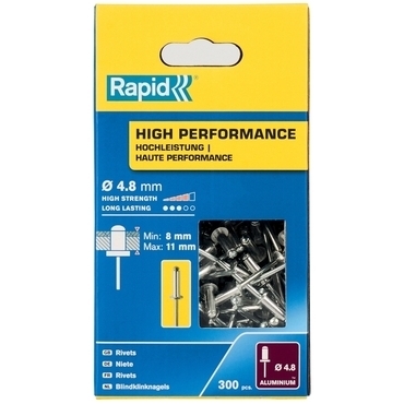 Nýty hliníkové Rapid High Performance 4,8×14 mm 300 ks