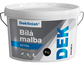 Malba interiérová DEKFINISH EXTRA bílá, 7 kg