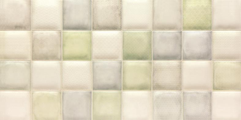 Dekor Rako Retro 20×40 cm zelená WARMB525