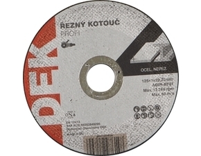Kotouč řezný DEK PROFI 125×22,23×1 mm