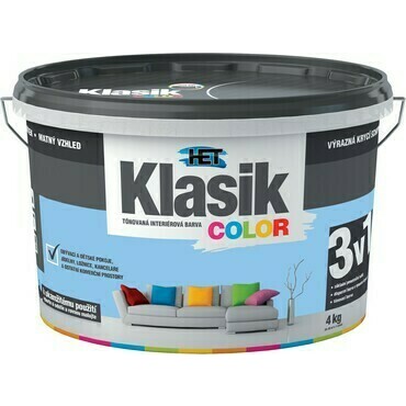 Malba interiérová HET Klasik Color modrý blankytný, 4 kg