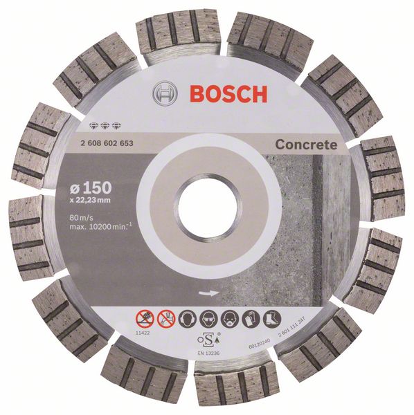 Kotouč DIA Bosch Best for Concrete 150×22,23×2,4×12 mm