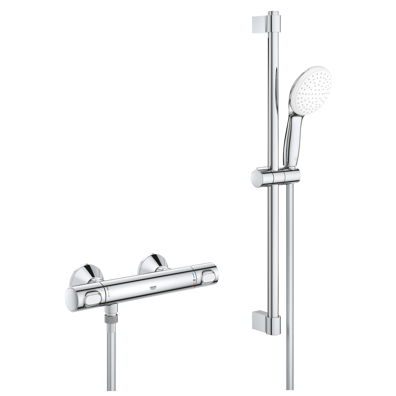 Baterie sprchová termostatická Grohe Grohterm 500 150 mm chrom se sprchovou soupravou