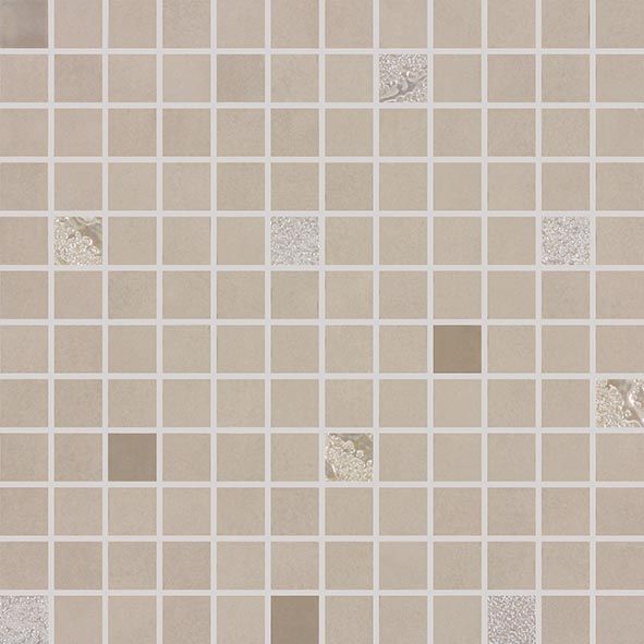 Mozaika Rako Up 2,5×2,5 cm (set 30×30 cm) šedohnědá WDM0U509