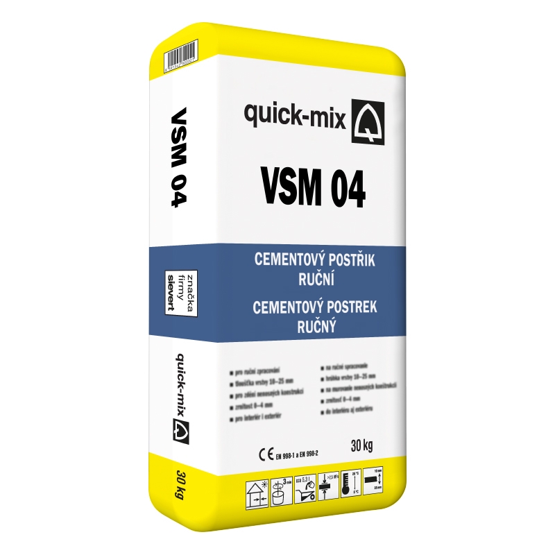 Postřik cementový Sakret/Quick-mix VSM 04 30 kg