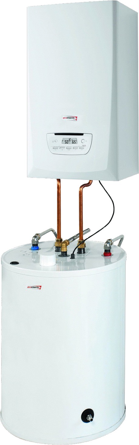 Sestava kondenzacniho kotle Protherm Panther Condens 30 KKO a zasobniku ...