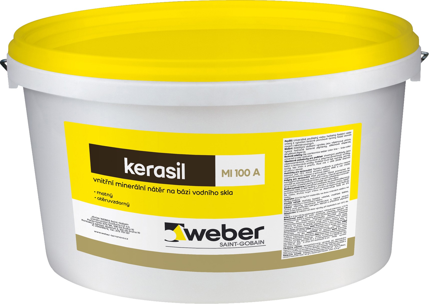 Nátěr vnitřní minerální Weber Kerasil 15 kg