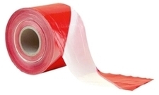Páska výstražná červeno-bílá 80 mm × 250 m