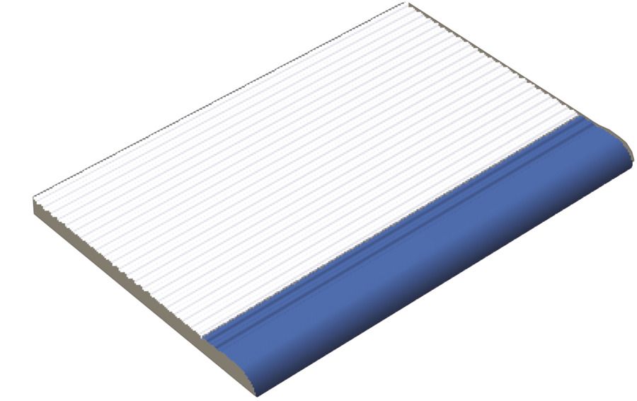 Schodovka Rako Pool 15×19,7 cm bílo-modrá XPP57005