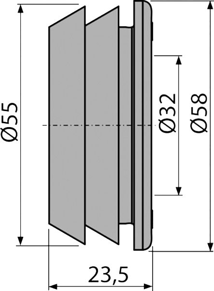 Vložka vrapová Alca Z0007-ND 60/40 mm