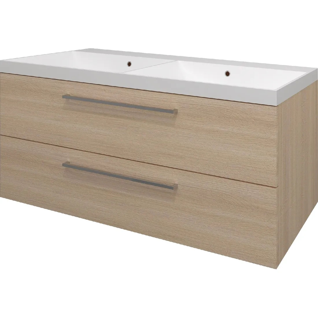 Skříňka s dvojumyvadlem EBS Pure 1 210×580×460 mm dub sand barbera PURE121SB