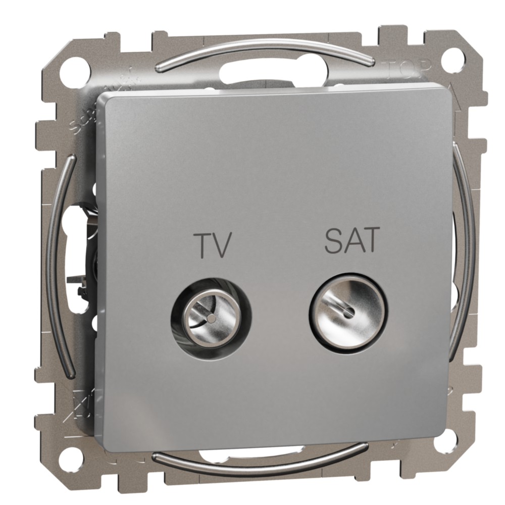 Zásuvka anténní koncová Schneider Sedna Design TV/SAT 7 dB aluminium