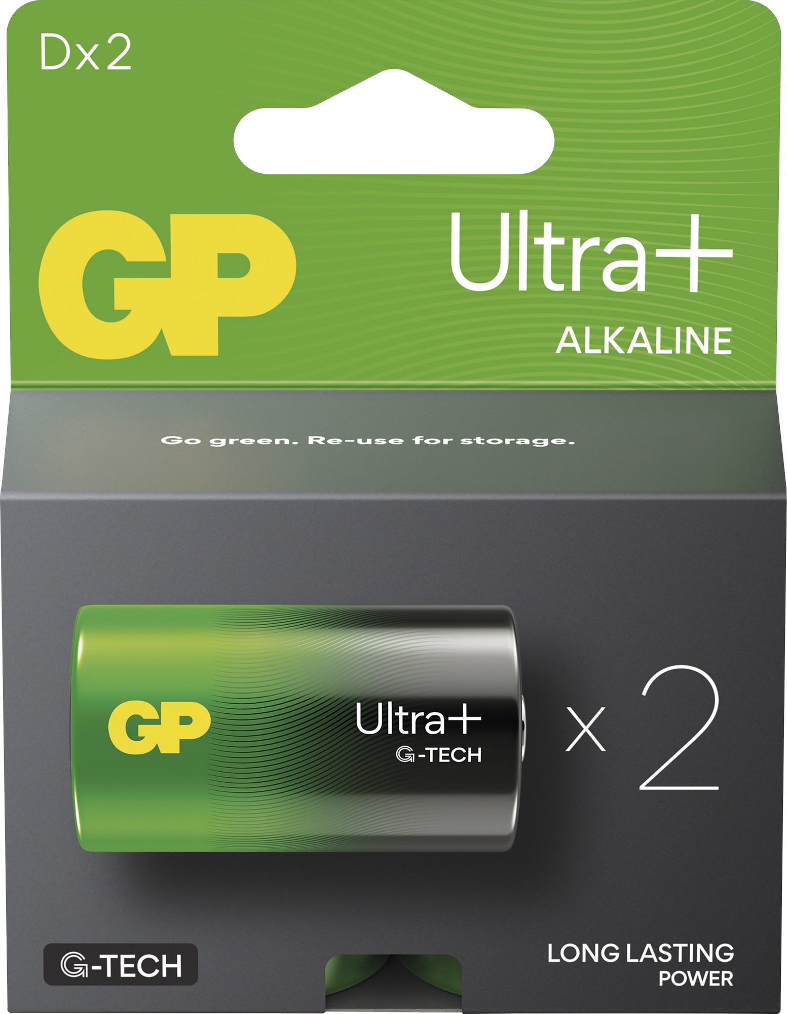 Baterie GP Ultra Plus Alkaline D 2 ks