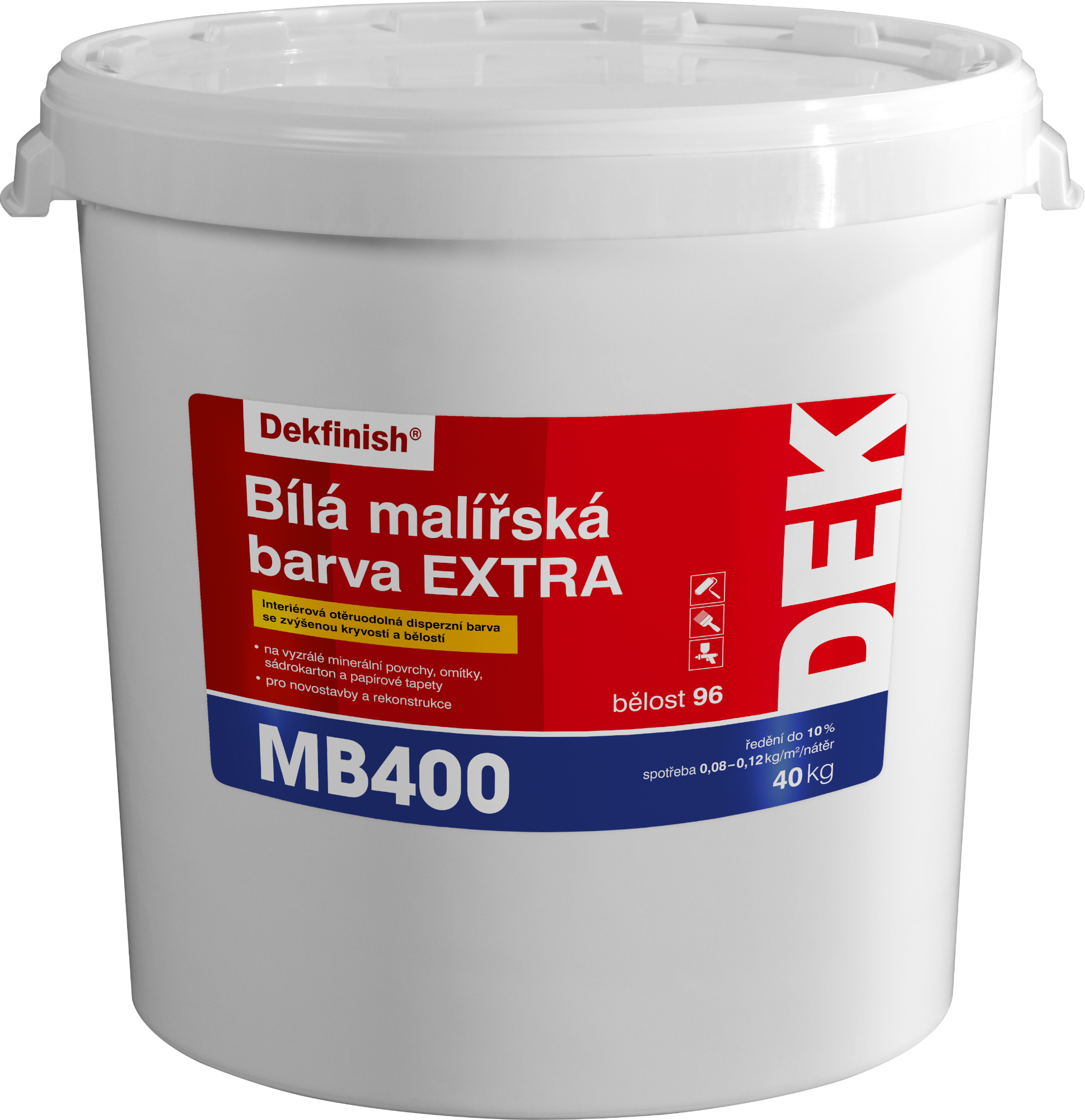 Malba interiérová DEK MB400 EXTRA bílá, 40 kg