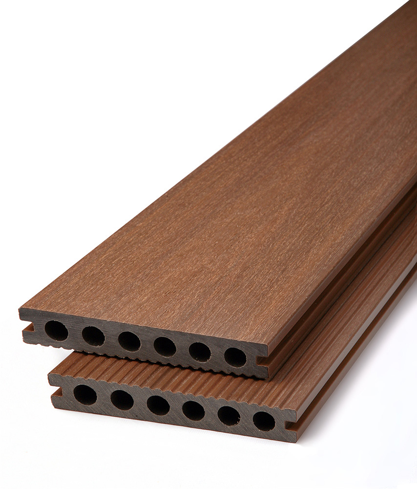 Prkno terasové dřevoplastové DŘEVOplus PROFI teak 23×138×4000 mm