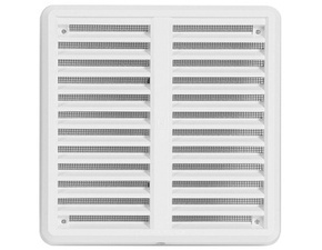 Mřížka větrací se sítí a krytkou HACO VM KS 150×150 mm bílá