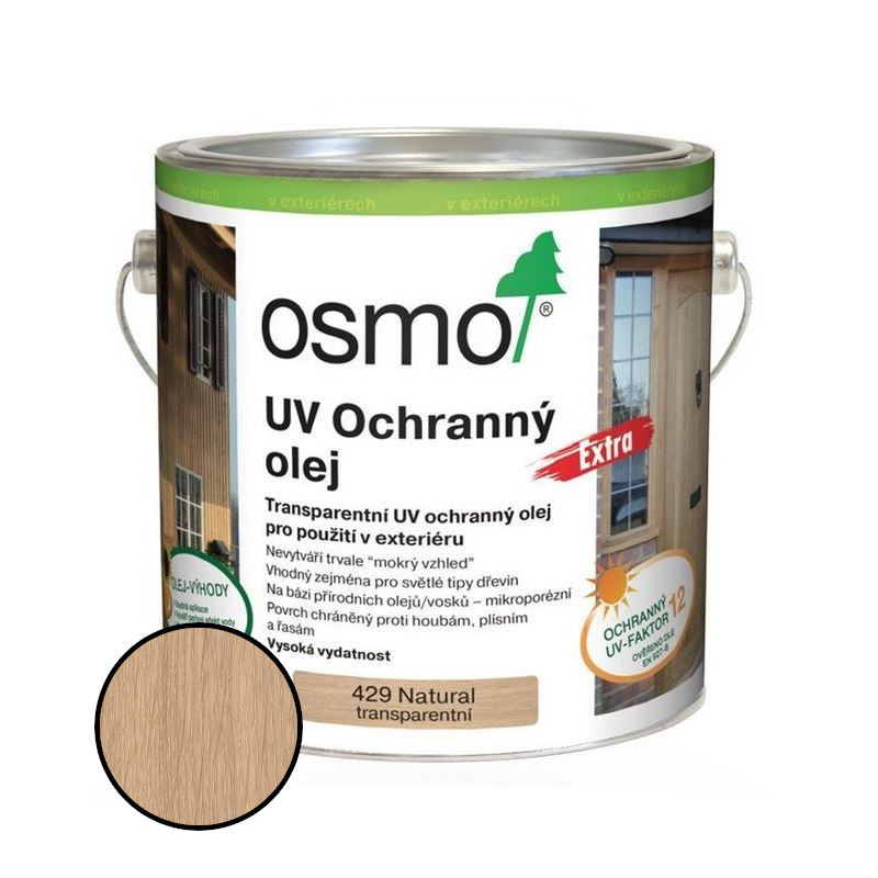 Olej UV ochranný Osmo 429 extra natural, 2,5 l