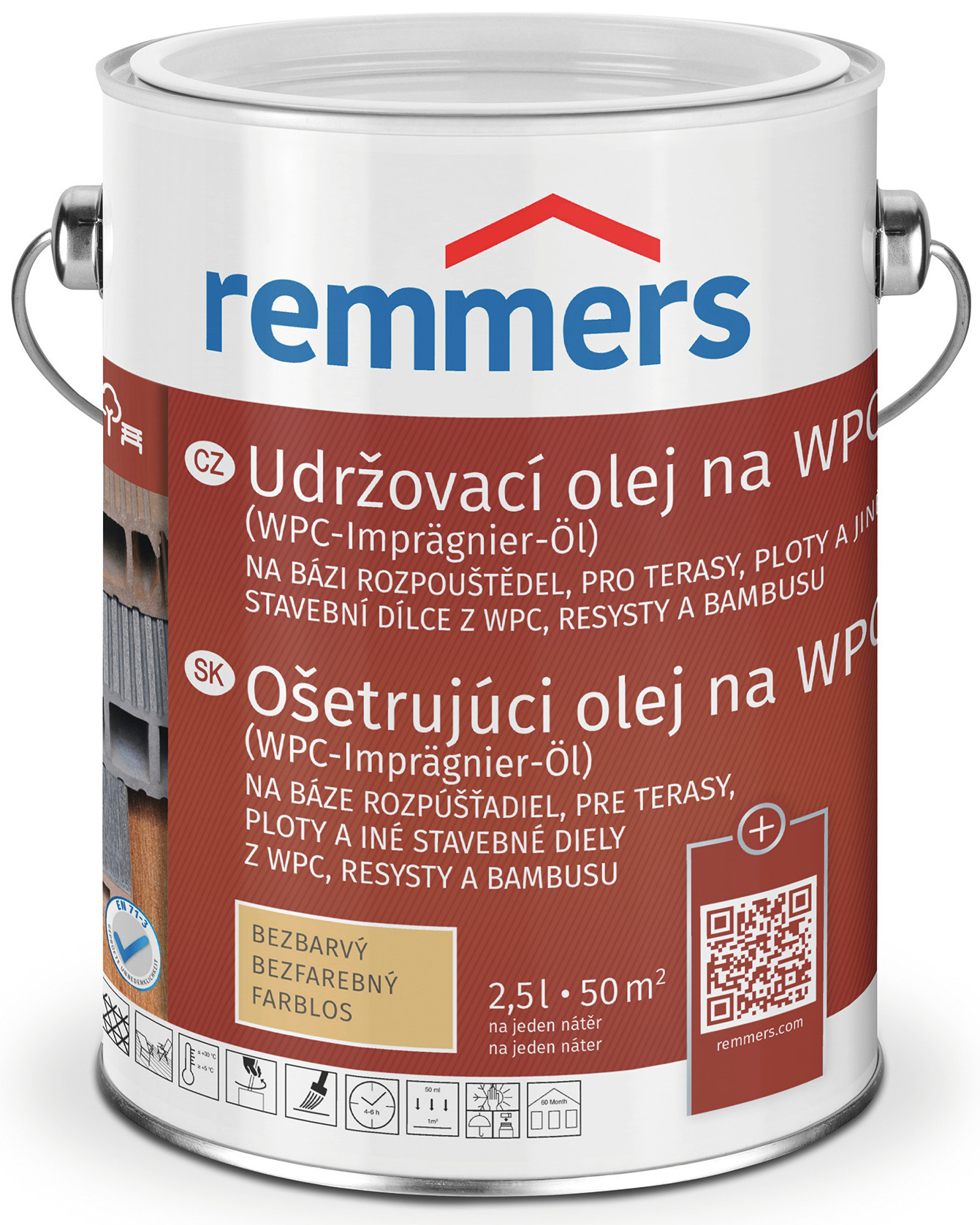 Olej udržovací Remmers WPC bezbarvý 2,5 l