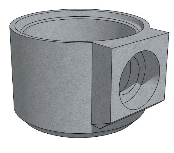 Skruž uliční CSBETON TBV-Q 450/450/3d s výtokem DN 200 PVC