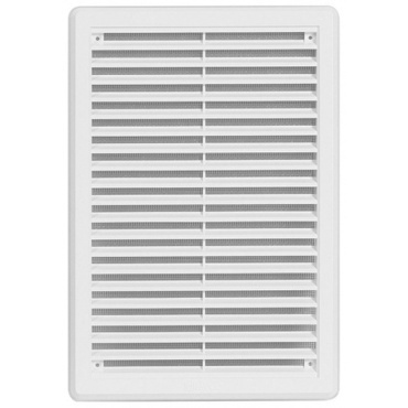 Mřížka větrací se sítí a krytkou HACO VM K 200×300 mm bílá