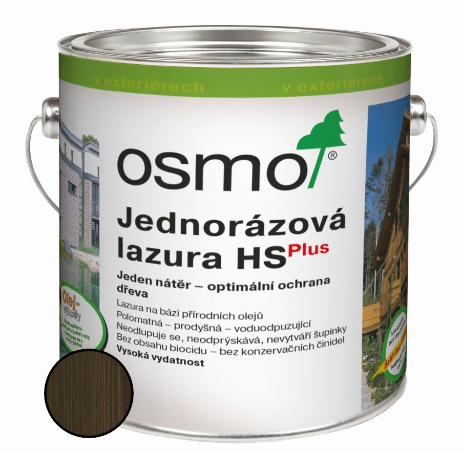 Lazura jednorázová Osmo HS plus 9271 ebenové dřevo 2,5 l